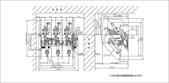 PFS-201TM-R-Aの外形図