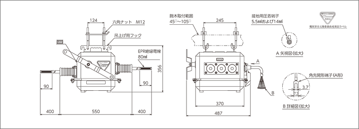 北陸地区標準形の外形図