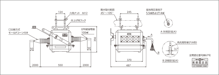 全関認定品標準形の外形図
